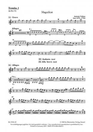 Magnificat C-Dur fr Alt, gem Chor und Orchester Harmonie