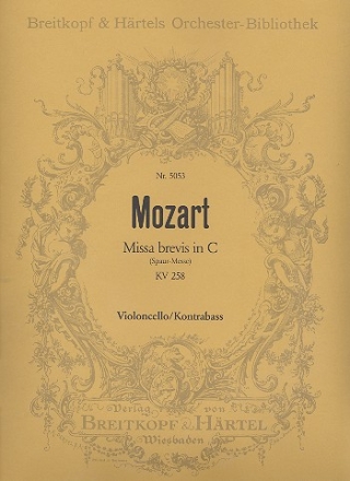 Missa C-Dur KV258 (Spaurmesse) fr Soli, Chor und Orchester Violoncello / Kontrabass