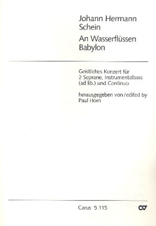 An Wasserflssen Babylon fr 2 Soprane und Bainstrument Partitur (dt)
