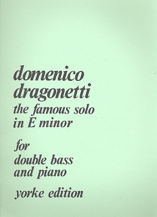 The famous Solo in e minor for double bass and piano