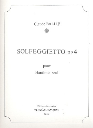 Solfeggietto no.4 pour hautbois seul