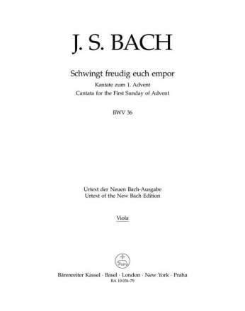 Schwingt freudig euch empor Kantate Nr.36 BWV36 Viola