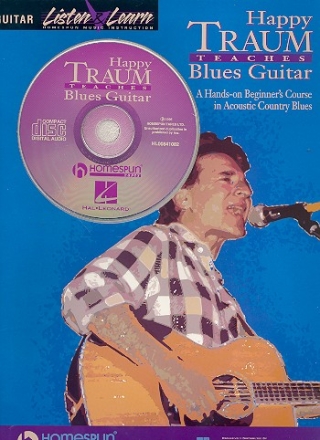 Happy Traum Teaches Blues Guitar (+CD) for guitar a hands-on beginner's course in acoustic country blues