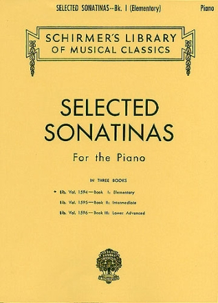 SELECTED SONATINAS VOL.1 FOR PIANO (ELEMENTARY)