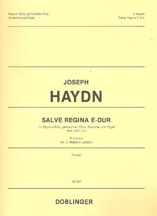 Salve Regina E-Dur Hob.XXIIIb:1 fr Sopran, gem Chor, Streicher und Orgel Partitur