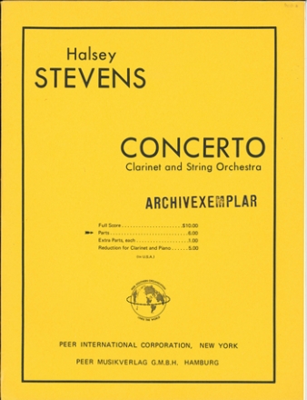 Concerto for clarinet and string orchestra for clarinet and piano