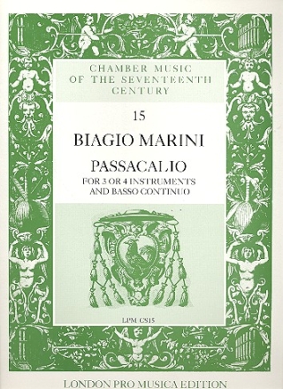 Passacalio for 3-4 instruments and bc score and parts