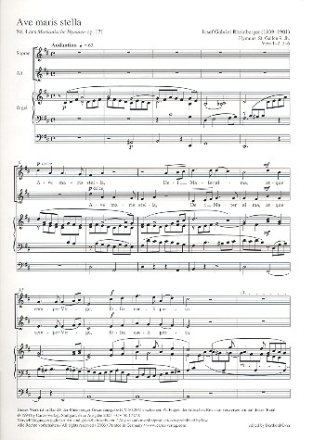 Ave maris stella op.171,4a fr Sopran, Alt und Orgel