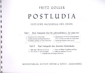 Postludia Band 1 - 5 Nachspiele ber die gebruchlichsten Ite missa est  Verlagskopie