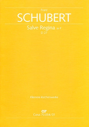Salve regina F-Dur D27 fr Sopran und Orchester Partitur