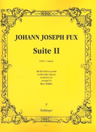 Suite F-Dur Nr.2 für 4 Blockflöten (SATB),  Spielpartitur