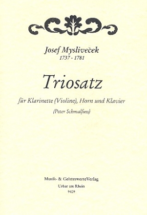 Triosatz Es-Dur fr Klarinette (Violine, Flte, Oboe) Horn (Fagott) und Klavier 5 Stimmen