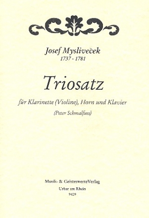 Triosatz Es-Dur  fr Klarinette (Violine/Flte/Oboe) Horn (Fagott) und Klavier 5 Stimmen
