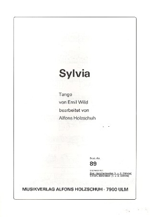 sylvia tango fuer handharmonika (mit 2. stimme) holzschuh, alfons, ed