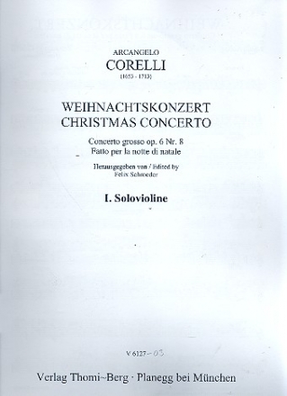 Concerto grosso g-Moll op.6,8 fr 2 Violinen, Violoncello und Streicher Stimmenset (Soli-3-3-2-3)