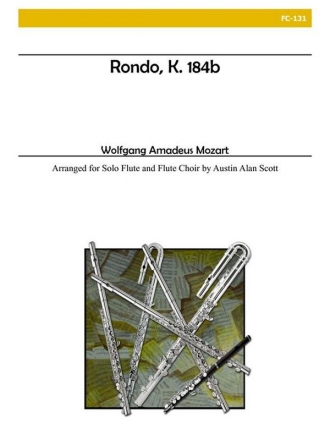 Rondo KV184b for flute solo and flute ensemble score and parts