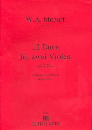 12 Duos KV487 fr 2 Violen Partitur