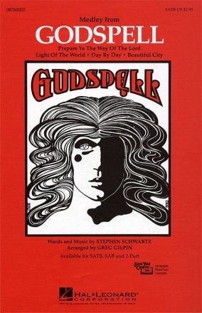 Medley from Godspell for mixed chorus and piano score