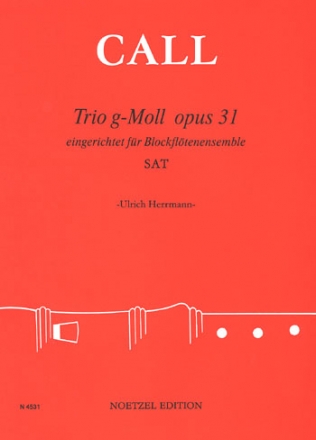 Trio g-Moll op.31 fr 3 Blockflten (SAT) Partitur und Stimmen