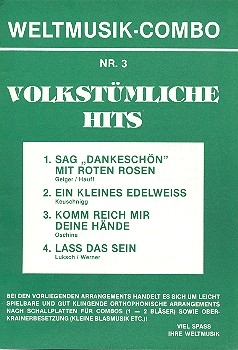 Weltmusik-Combo Nr.3: Volkstmliche Hits,  4 Stimmen