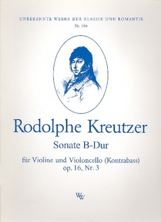 Sonate B-Dur op.16,3 fr Violine und Violoncello (Kontraba) Stimmen