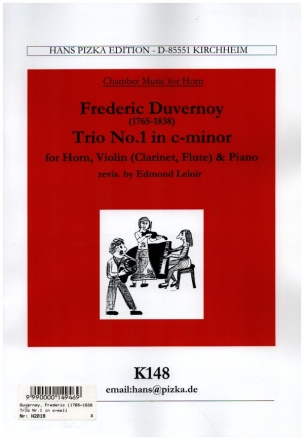 Trio c-Moll Nr.1 fr Violine (Flte, Oboe, Klarinette), Horn und Klavier Partitur und Stimmen