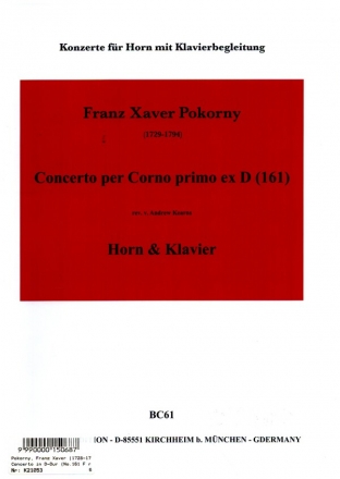 Konzert D-Dur (161) fr Horn in D und Klavier
