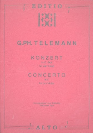 Konzert C-Dur fr 4 Violen Partitur und Stimmen