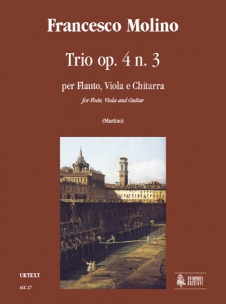 TRIO OP.4,3 PER FLAUTO, VIOLA E CHITARRA PARTITURA+PARTI MARTINO, MARIO, REV.