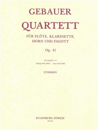 Quartett op.41 fr Flte, Klarinette, Horn und Fagott Stimmen