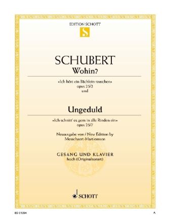 Wohin? / Ungeduld op. 25 Nr. 2 und 7 fr hohe Singstimme und Klavier