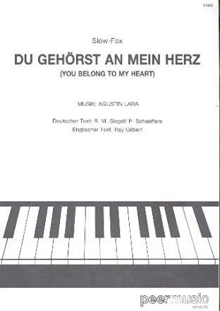 Du gehrst an mein Herz fr Gesang und Klavier Einzelausgabe