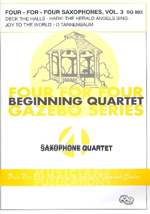 Four for four Saxophones vol.3 Christmas Songs for saxophone quartet score and parts