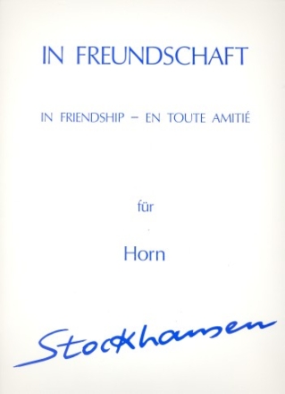 In Freundschaft op.46 11/12 fr Horn