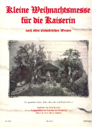 Kleine Weihnachtsmesse fr gem Chor, Flte, Streicher und Orgel Partitur