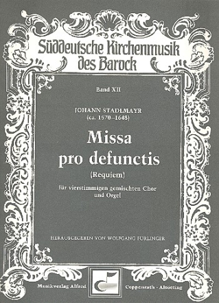 Missa prio defunctis Requiem fr Chor und Orgel Partitur