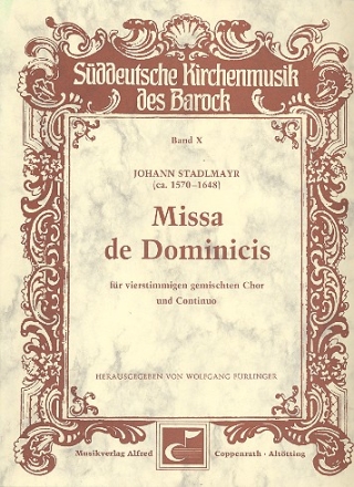 Missa de Dominicis fr gem Chor und Bc Partitur
