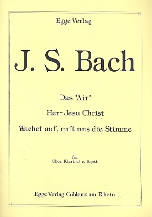 3 Stcke  fr Oboe, Klarinette und Fagott Partitur und Stimmen