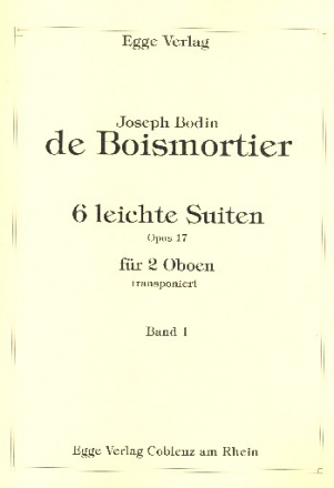 6 leichte Suiten op.17 Band 1 (Nr.1-3) fr 2 Oboen