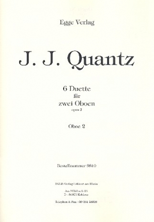 6 Duette op.2 fr 2 Oboen 2 Stimmen