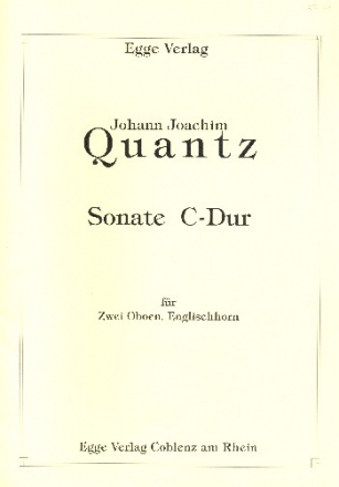 Sonate C-Dur fr 2 Oboen und Englischhorn Studienpartitur und Stimmen
