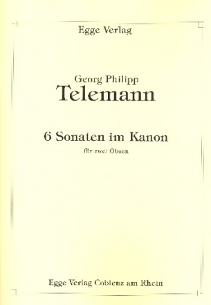 6 Sonaten im Kanon  fr 2 Oboen