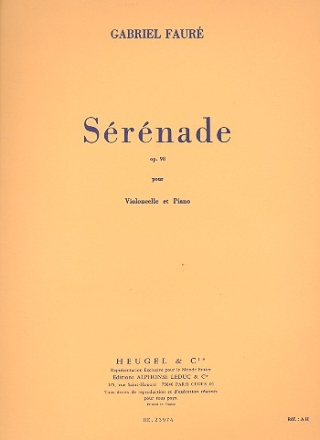 Srnade op.98 pour violoncelle et piano