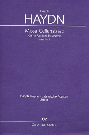 Missa Cellensis C-Dur Hob.XXII:8 fr Soli, Chor und Orchester Klavierauszug (la)