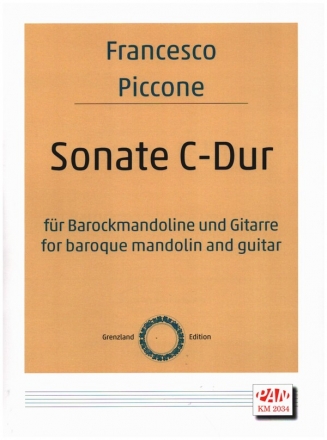 Sonate C-Dur fr Barockmandoline und Gitarre Spielpartitur