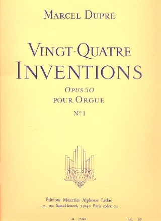 24 inventions op.50 vol.1 (nos.1-12) pour orgue