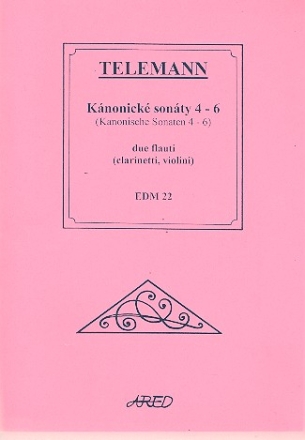 Kanonische Sonaten (Nr.4-6) fr 2 Flten (Klarinetten)
