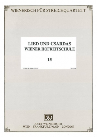 Lied und Csardas und Wiener Hofreitschule fr Streichquarett Stimmen