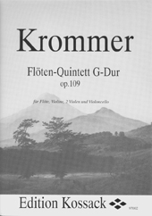 Quintett G-Dur op.109 für Flöte und Streichquartett Partitur und Stimmen