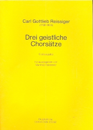 3 geistliche Chorstze fr gem Chor, Orchester und Orgel Orgelstimme